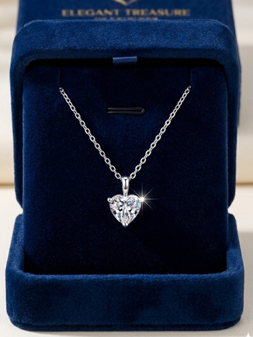 Moissanite 1 CT Heart Pendant Necklace